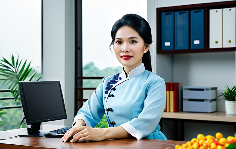 **

"A successful Vietnamese businesswoman in Hanoi, wearing a traditional Ao Dai in a modern office setting, fully clothed, modest attire, safe for work, professional, perfect anatomy, natural proportions, high-quality photography, appropriate content, family-friendly, daytime."

**