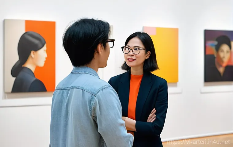 미술평론가 커리어 성장 방법 - **Prompt:** A dedicated young Vietnamese art critic, in their mid-20s, gender-neutral, is deeply imm...